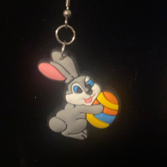 Easter bunny earrings - Picture 2 of 3
